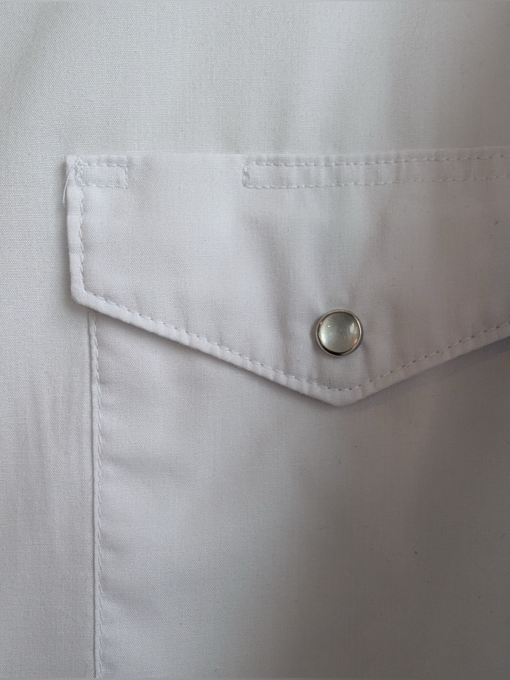 Vintage Wrangler Men's White Pearl Snap Button Down Shirt Size 16.5-35/Large - Picture 11 of 11